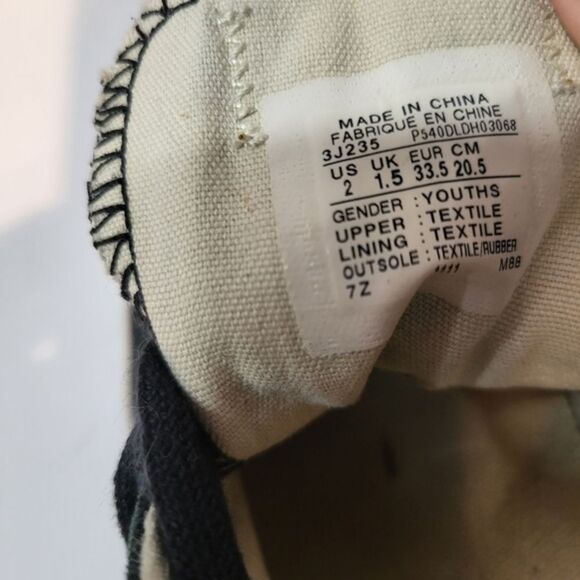 Converse All‎ Star Kids Black Round Toe Lace Up Sneaker Athletic Shoes Size 2 - Picture 3 of 9